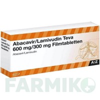 АБАКАВІР (ABACAVIR) 600 мг/300 мг таблетки 90 шт - Ламівудин, Абакавір ABZ PHARMA