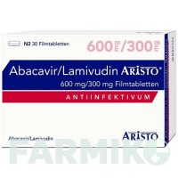 АБАКАВІР (ABACAVIR) 600 мг/300 мг таблетки 30 шт - Ламівудин, Абакавір ARISTO PHARMA