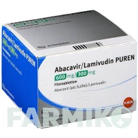АБАКАВИР (ABACAVIR) 600 мг/300 мг таблетки 90 шт - Ламивудин, Абакавир PUREN PHARMA