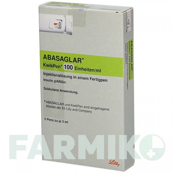 АБАСАГЛАР (ABASAGLAR) 100 ОД/мл розчин 5x3 мл - Інсулін гларгін KOHLPHARMA