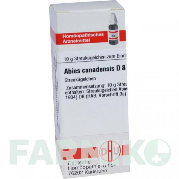 АБИЕС КАНАДЕНСИС (ABIES CANADENSIS) D 8 глобули 10 г - Гомеопатия DHU