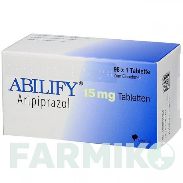 АБИЛИФАЙ (ABILIFY) 15 мг таблетки 98 шт - Арипипразол ACA MULLER-ADAG PHARMA