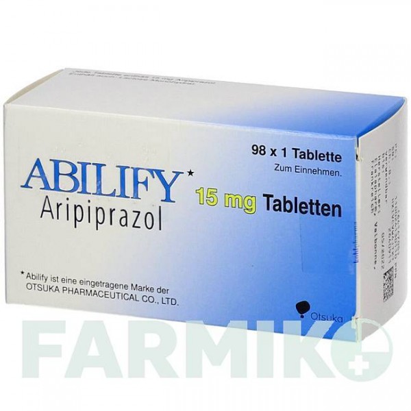 АБІЛІФАЙ (ABILIFY) 15 мг таблетки 49 шт - Арипіпразол KOHLPHARMA
