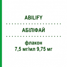 АБИЛИФАЙ (ABILIFY) 7,5 мг/мл 9,75 мг флакон 1 шт - Арипипразол OTSUKA