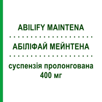 АБИЛИФАЙ МЕЙНТЕНА (ABILIFY MAINTENA) 400 мг суспензия пролонгированная 1 шт - Арипипразол OTSUKA