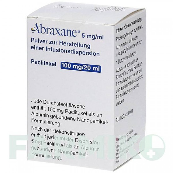 АБРАКСАН (ABRAXANE) 5 мг/мл 100 мг порошок 100 мг - Паклитаксел BRISTOL-MYERS SQUIBB