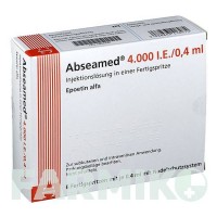 АБСАМЕД (ABSEAMED) 4000 МЕ/0,4 мл раствор 6x0,4 мл - Эритропоэтин MEDICE PUTTER