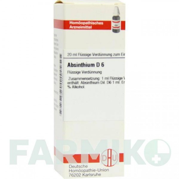 АБСИНТИУМ (ABSINTHIUM) D 6 раствор 20 мл - Гомеопатия DHU