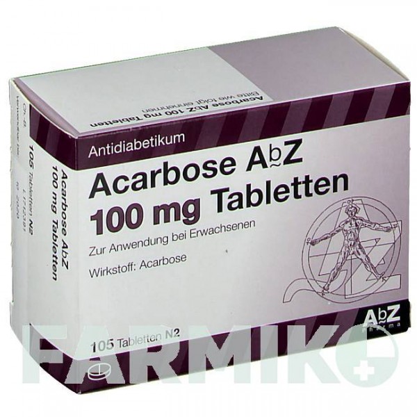 АКАРБОЗА (ACARBOSE) 100 мг таблетки 105 шт - Акарбоза ABZ PHARMA