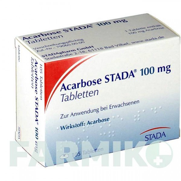 АКАРБОЗА (ACARBOSE) 100 мг таблетки 105 шт - Акарбоза STADAPHARM