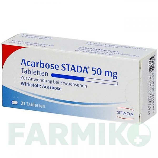 АКАРБОЗА (ACARBOSE) 50 мг таблетки 21 шт - Акарбоза STADAPHARM