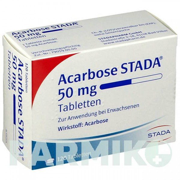 АКАРБОЗА (ACARBOSE) 50 мг таблетки 120 шт - Акарбоза STADAPHARM