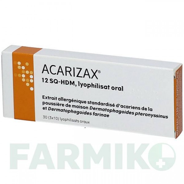 АКАРИЗАКС (ACARIZAX) 12 таблетки 30 шт - Кліщі домашнього пилу KOHLPHARMA