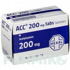 АЦЦ (ACC) 200 таблетки 100 шт - Ацетилцистеин HEXAL