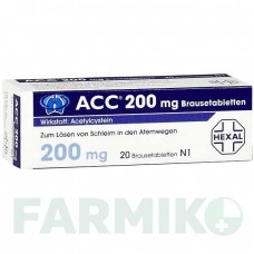 АЦЦ (ACC) 200 таблетки 20 шт - Ацетилцистеин HEXAL
