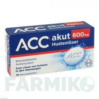 АЦЦ (ACC) 600 таблетки 10 шт - Ацетилцистеїн HEXAL