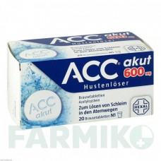 АЦЦ (ACC) 600 таблетки 20 шт - Ацетилцистеин HEXAL