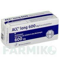 АЦЦ (ACC) 600 мг таблетки 10 шт - Ацетилцистеїн HEXAL