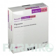 АККОФИЛ (ACCOFIL) 30 млн. ЕД/0,5 мл раствор 5x1 шт - Филграстим ACCORD HEALTHCARE