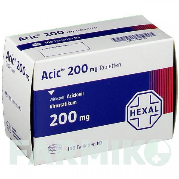 АЦИК (ACIC) 200 таблетки 100 шт - Ацикловір HEXAL
