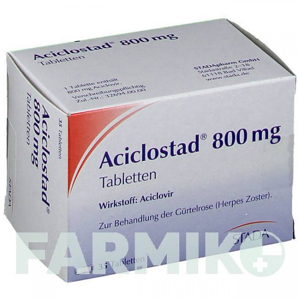 АЦИКЛОСТАД (ACICLOSTAD) 800 мг таблетки 35 шт - Ацикловір STADAPHARM