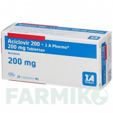 АЦИКЛОВИР (ACICLOVIR) 200 мг таблетки 25 шт - Ацикловир 1 A PHARMA