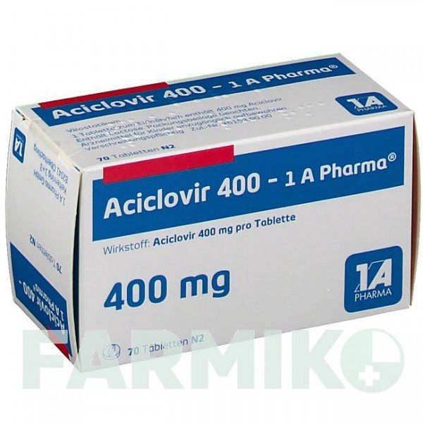 АЦИКЛОВІР (ACICLOVIR) 400 мг таблетки 70 шт - Ацикловір 1 A PHARMA