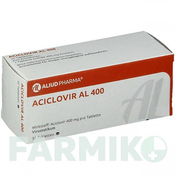 АЦИКЛОВІР (ACICLOVIR) 400 мг таблетки 35 шт - Ацикловір ALIUD PHARMA
