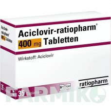 АЦИКЛОВІР (ACICLOVIR) 400 мг таблетки 35 шт - Ацикловір RATIOPHARM