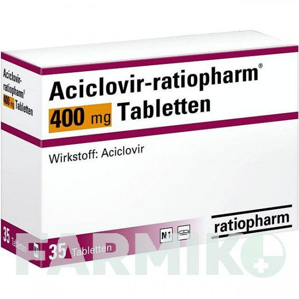 АЦИКЛОВІР (ACICLOVIR) 400 мг таблетки 35 шт - Ацикловір RATIOPHARM