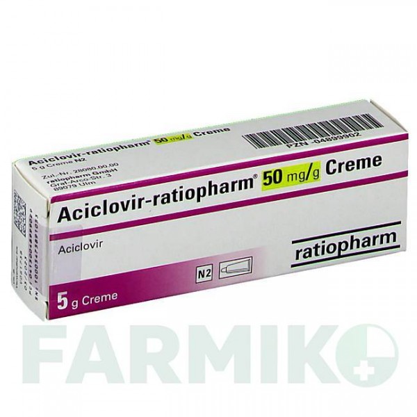 АЦИКЛОВІР (ACICLOVIR) 50 мг/г крем 5 г - Ацикловір RATIOPHARM