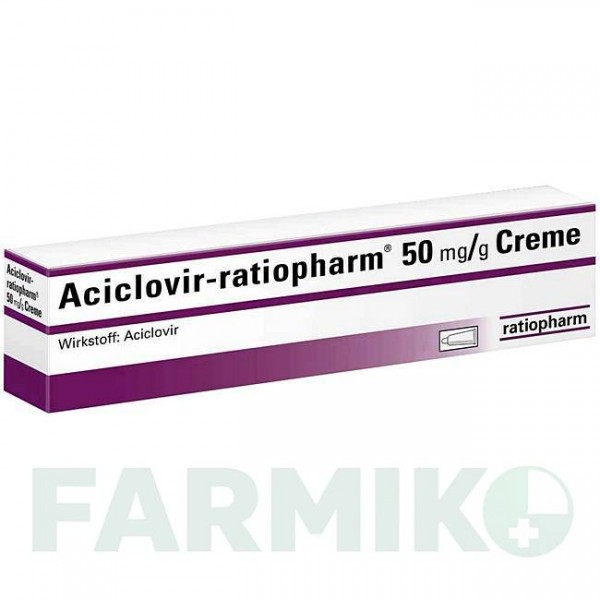 АЦИКЛОВИР (ACICLOVIR) 50 мг/г крем 20 г - Ацикловир RATIOPHARM