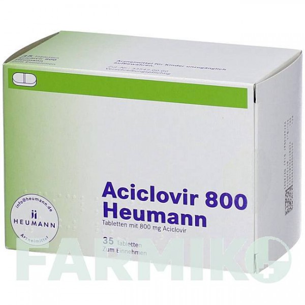 АЦИКЛОВІР (ACICLOVIR) 800 мг таблетки 35 шт - Ацикловір HEUMANN PHARMA