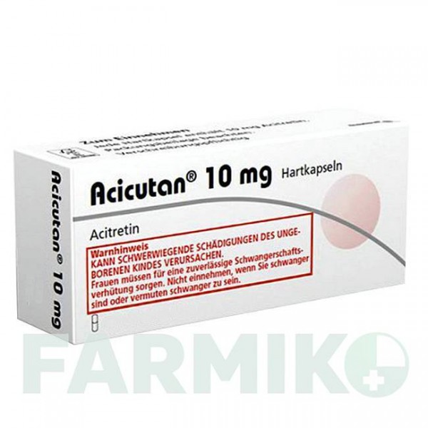 АЦИКУТАН (ACICUTAN) 10 мг капсулы 100 шт - Ацитретин DERMAPHARM