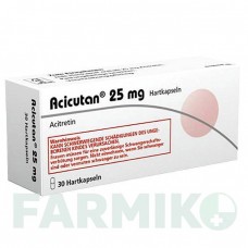 АЦИКУТАН (ACICUTAN) 25 мг капсулы 30 шт - Ацитретин DERMAPHARM
