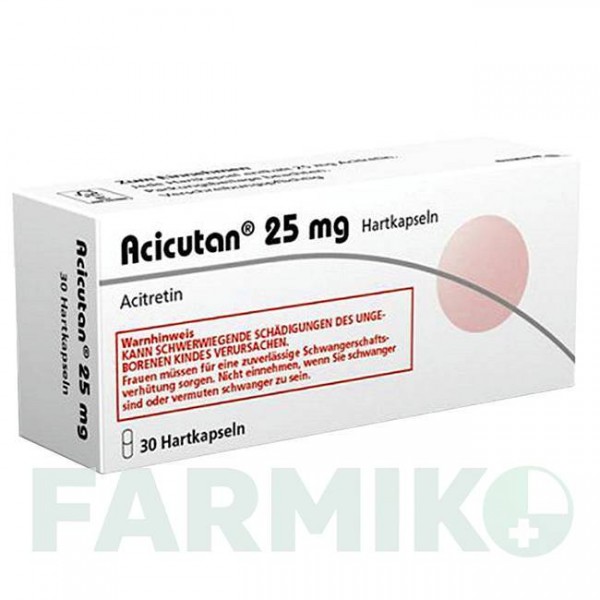 АЦИКУТАН (ACICUTAN) 25 мг капсулы 30 шт - Ацитретин DERMAPHARM