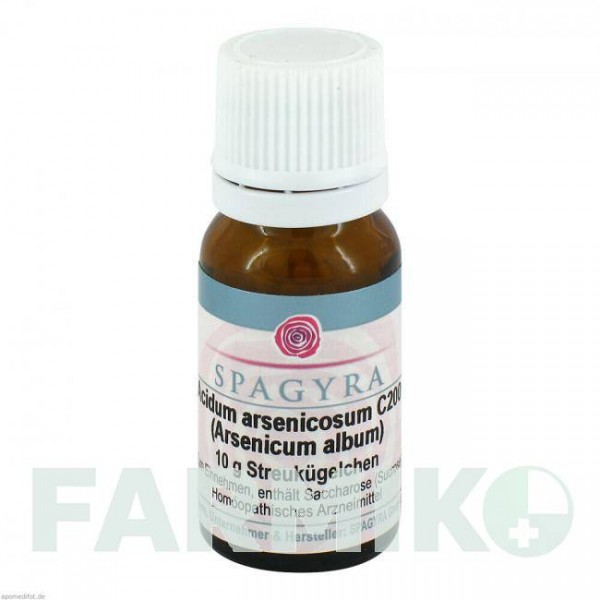 АЦИДУМ АРСЕНИКОСУМ (ACIDUM ARSENICOSUM) C 200 глобули 10 г - Гомеопатия SPAGYRA