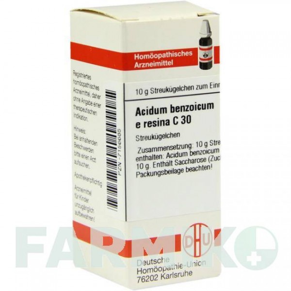 АЦИДУМ БЕНЗОИКУМ (ACIDUM BENZOICUM) C 30 глобули 10 г - Гомеопатия DHU