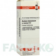 АЦИДУМ БЕНЗОИКУМ (ACIDUM BENZOICUM) D 3 раствор 20 мл - Гомеопатия DHU