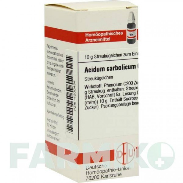 АЦИДУМ КАРБОЛИКУМ (ACIDUM CARBOLICUM) C 200 глобули 10 г - Гомеопатия DHU