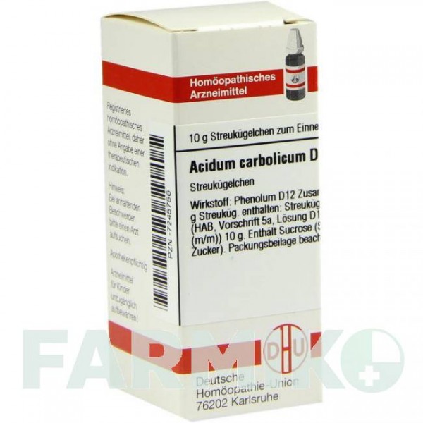АЦИДУМ КАРБОЛИКУМ (ACIDUM CARBOLICUM) D 12 глобули 10 г - Гомеопатия DHU