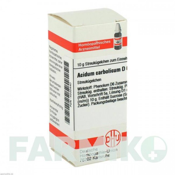 АЦИДУМ КАРБОЛІКУМ (ACIDUM CARBOLICUM) D 6 глобули 10 г - Гомеопатія DHU