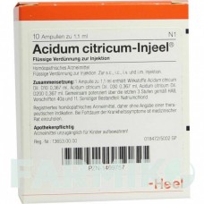 АЦИДУМ ЦИТРИКУМ (ACIDUM CITRICUM) ампулы 10 шт - Гомеопатия BIOLOGISCHE HEILMITTEL HEEL