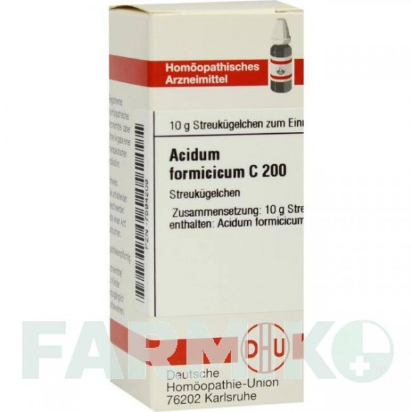 АЦИДУМ ФОРМІЦИКУМ (ACIDUM FORMICICUM) C 200 глобули 10 г - Гомеопатія DHU