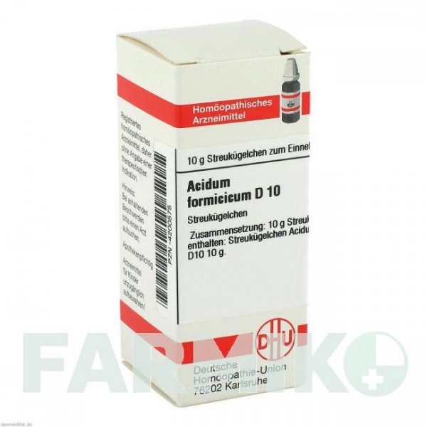 АЦИДУМ ФОРМИЦИКУМ (ACIDUM FORMICICUM) D 10 глобули 10 г - Гомеопатия DHU