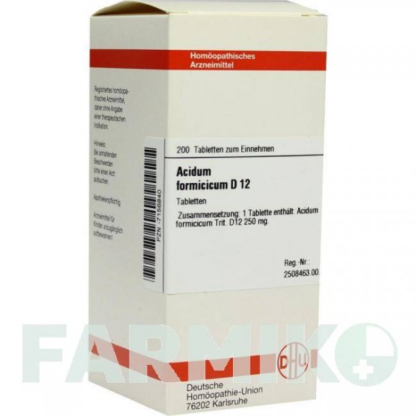 АЦИДУМ ФОРМІЦИКУМ (ACIDUM FORMICICUM) D 12 таблетки 200 шт - Гомеопатія DHU