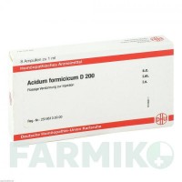 АЦИДУМ ФОРМИЦИКУМ (ACIDUM FORMICICUM) D 200 ампулы 8x1 мл - Гомеопатия DHU