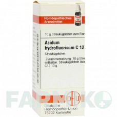 АЦИДУМ ГИДРОФЛЮОРИКУМ (ACIDUM HYDROFLUORICUM) C 12 глобули 10 г - Гомеопатия DHU