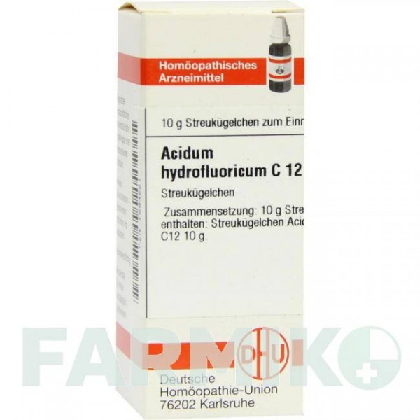 АЦИДУМ ГИДРОФЛЮОРИКУМ (ACIDUM HYDROFLUORICUM) C 12 глобули 10 г - Гомеопатия DHU