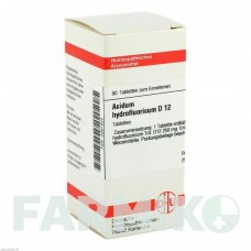 АЦИДУМ ГІДРОФЛЮОРИКУМ (ACIDUM HYDROFLUORICUM) D 12 таблетки 80 шт - Гомеопатія DHU
